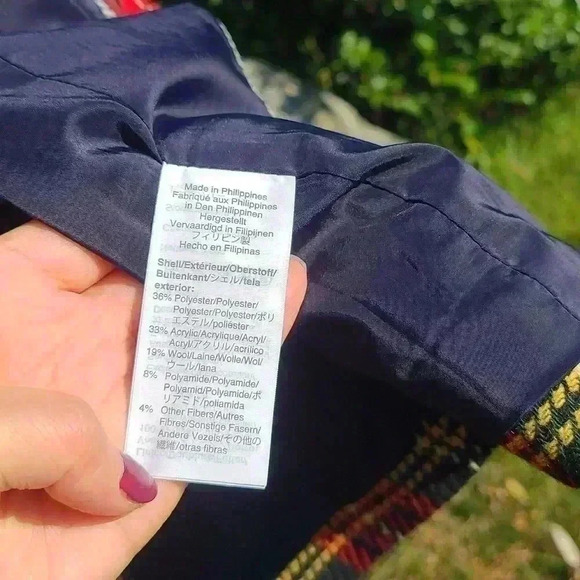 Blazer j crew Tartan Blazer  In Black Red Multi Plaid Pattern Christmas style  s - Picture 13 of 17